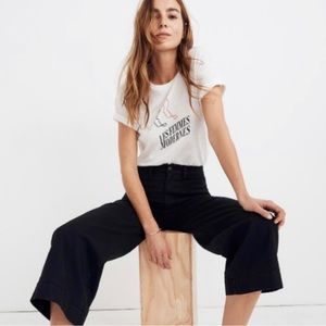 Madewell Emmett wide leg crop size 25p black